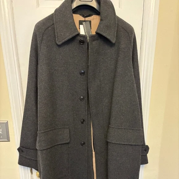 NWT Banana Republic Oversized Melton Balmacaan Coat - $449 Retail - Size Large - Picture 1 of 14